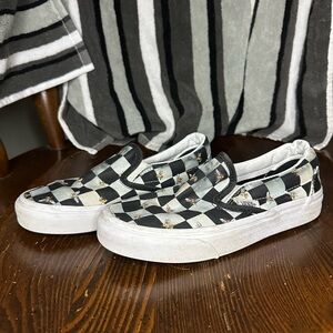 Vans Classic Slip On Bee Check Black White Size US 5 Women’s